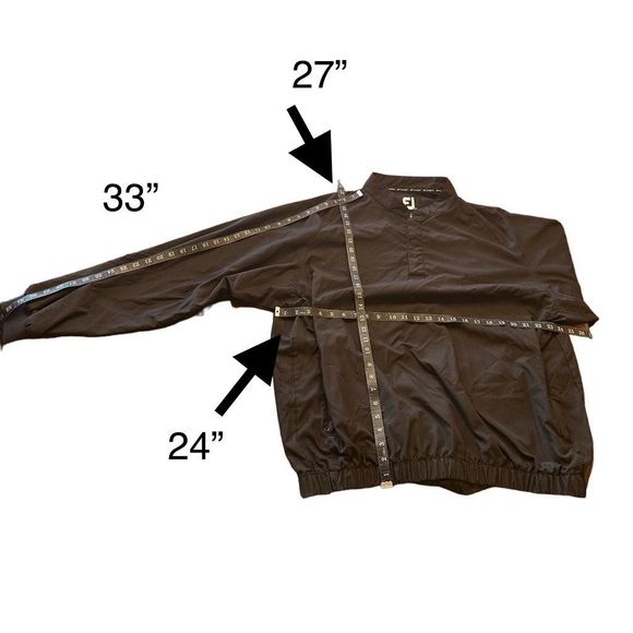 FootJoy FJ Windbreaker 1/4 Button Down Black Long Sleeve‎ Jacket Size XL Men's - Picture 5 of 5